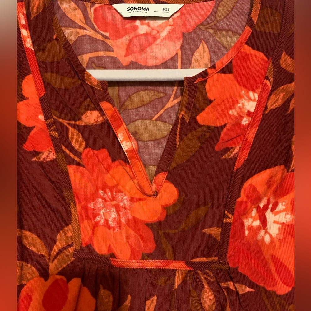 Corduroy floral shirt - Picture 6 of 6